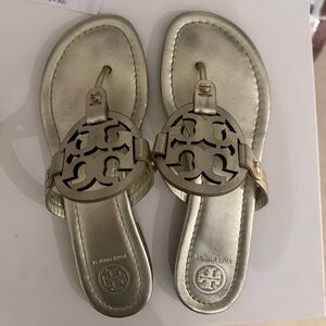 Gold Tory Burch Sandals (size 7)